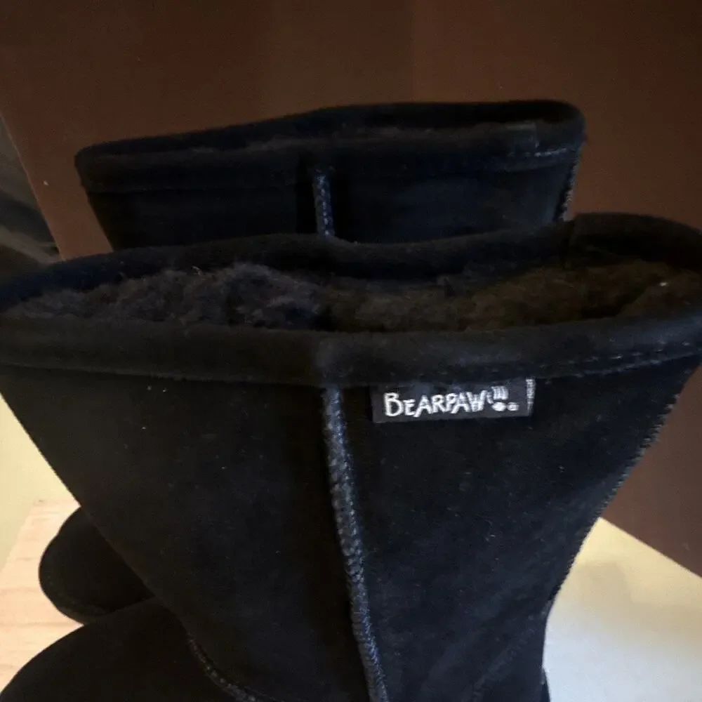 BEARPAW Dorado II Women’s Black Suede Mid-Calf Pull-On Boots US 8/9